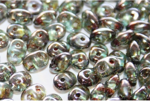 Superduo Beads Crystal Blue Glaze 5x2,5mm - 10gr 2