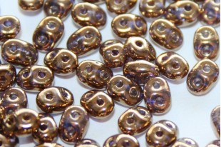 Superduo Beads Bronze-Crystal 5x2,5mm - 10gr B00030