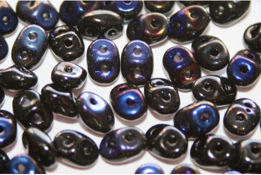 Superduo Beads Blue Iris-Jet 5x2,5mm - 10gr 2