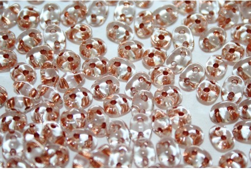 Superduo Beads Copper line-Crystal 5x2,5mm - 10gr