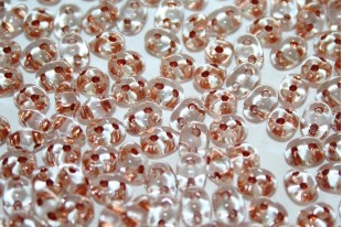 Perline Superduo Copper line-Crystal 5x2,5mm - 10gr