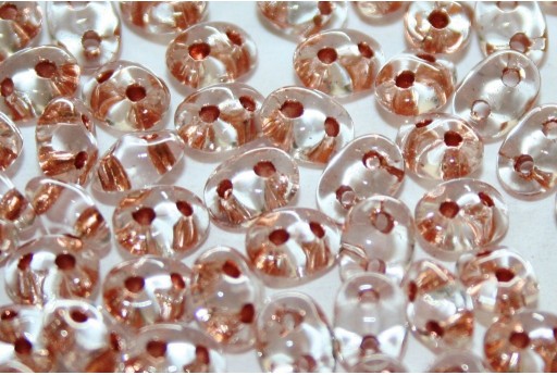 Superduo Beads Copper line-Crystal 5x2,5mm - 10gr 2