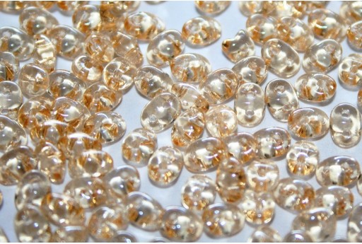 Superduo Beads Luster-Transparent Champagne 5x2,5mm - 10gr