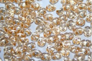 Superduo Beads Luster-Transparent Champagne 5x2,5mm - 10gr