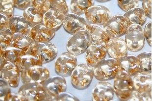 Perline Superduo Luster-Transparent Champagne 5x2,5mm - 10gr