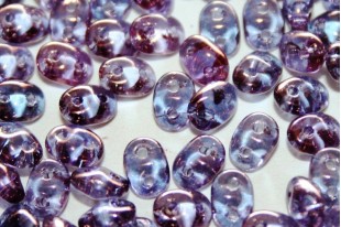 Superduo Beads Transparent Amethyst 5x2,5mm - 10gr