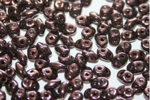 Perline Superduo Dark Luster-Metallic Amethyst 5x2,5mm - 10gr