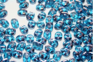 Perline Superduo Aquamarine Vega 5x2,5mm - 10gr