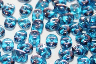 Superduo Beads Aquamarine Vega 5x2,5mm - 10gr