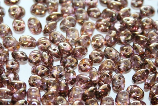 Superduo Beads Lt Transparent Gold 5x2,5mm - 10gr