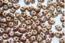 Superduo Beads Luster-Trans. Gold/White 5x2,5mm - 10gr