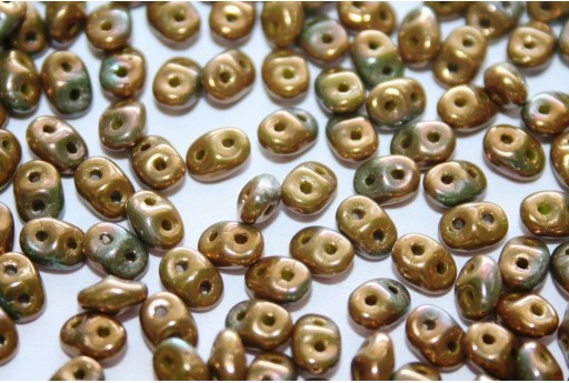 Superduo Beads Vega-Opaque Olivine 5x2,5mm - 10gr