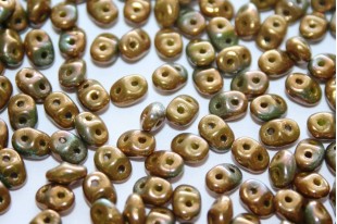 Superduo Beads Vega-Opaque Olivine 5x2,5mm - 10gr