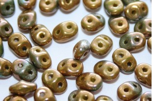 Superduo Beads Vega-Opaque Olivine 5x2,5mm - 10gr