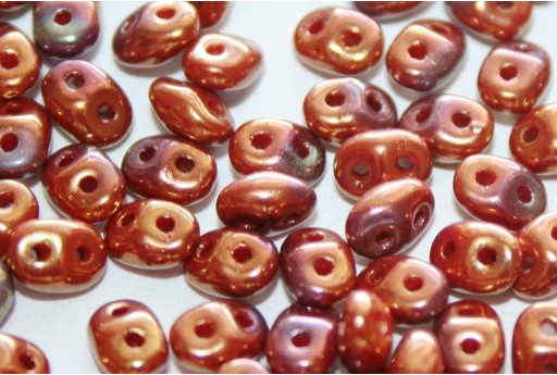 Superduo Beads Luster-Opaque Red 5x2,5mm - 10gr 2