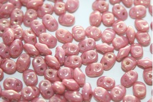 Perline Superduo Luster-Metallic Pink 5x2,5mm - 10gr