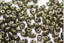 Perline Superduo Luster-Metallic Olivine 5x2,5mm - 10gr