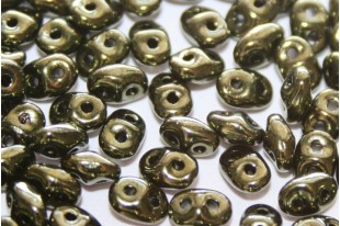 Perline Superduo Luster-Metallic Olivine 5x2,5mm - 10gr