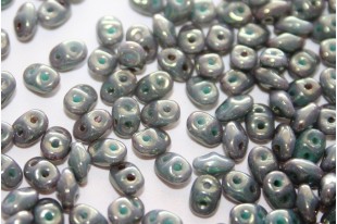 Superduo Beads Luster-Turquoise Green 5x2,5mm - 10gr