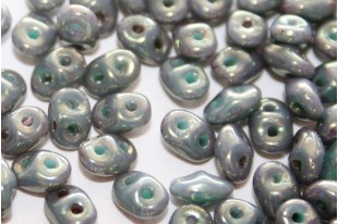 Superduo Beads Luster-Turquoise Green 5x2,5mm - 10gr