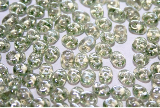 Perline Superduo Luster-Transparent Lt. Green 5x2,5mm - 10gr