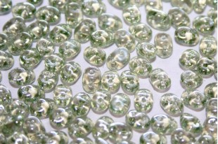 Perline Superduo Luster-Transparent Lt. Green 5x2,5mm - 10gr