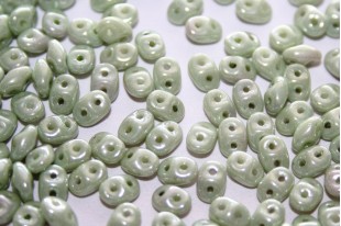 Superduo Beads Chalk Green Luster Light 5x2,5mm - 10gr