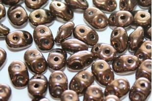 Perline Superduo Dark Bronze 5x2,5mm - 10gr