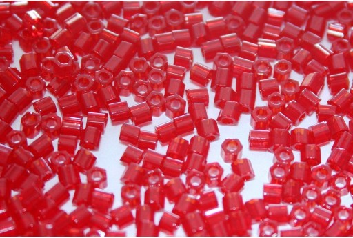 Perline Toho Hexagon Transparent Ruby 8/0 - 10gr