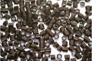 Hexagon Toho Seed Beads Opaque Jet 8/0 - 10gr