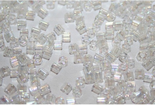 Hexagon Toho Seed Beads Transparent Rainbow Crystal 8/0 - 10gr