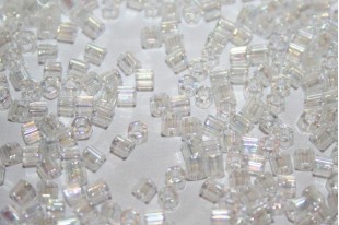 Hexagon Toho Seed Beads Transparent Rainbow Crystal 8/0 - 10gr