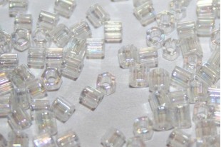 Hexagon Toho Seed Beads Transparent Rainbow Crystal 8/0 - 10gr
