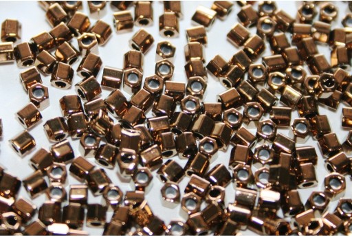 Hexagon Toho Seed Beads Bronze 8/0 - 10gr
