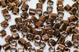 Hexagon Toho Seed Beads Bronze 8/0 - 10gr