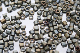 Hexagon Toho Seed Beads Matte Color Iris Grey 8/0 - 10gr