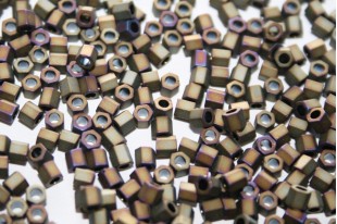 Hexagon Toho Seed Beads Matte Color Iris Brown 8/0 - 10gr