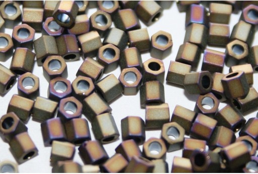 Hexagon Toho Seed Beads Matte Color Iris Brown 8/0 - 10gr 2