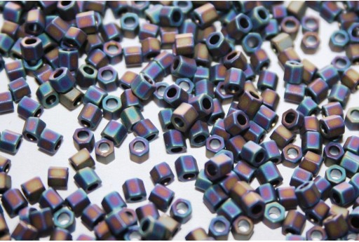 Hexagon Toho Seed Beads Matte Color Iris Purple 8/0 - 10gr