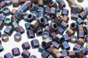 Hexagon Toho Seed Beads Matte Color Iris Purple 8/0 - 10gr