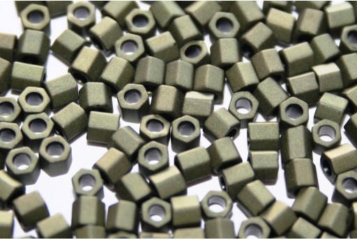 Hexagon Toho Seed Beads Matte Color Dark Olive 8/0 - 10gr 2