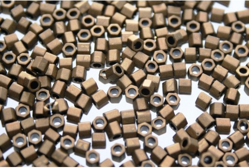 Hexagon Toho Seed Beads Matte Color Dark Copper 8/0 - 10gr