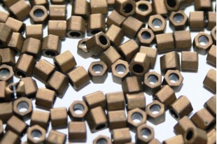 Hexagon Toho Seed Beads Matte Color Dark Copper 8/0 - 10gr