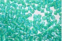 Hexagon Toho Seed Beads Inside Color Aqua 8/0 - 10gr