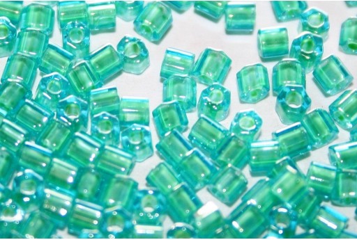 Hexagon Toho Seed Beads Inside Color Aqua 8/0 - 10gr 2