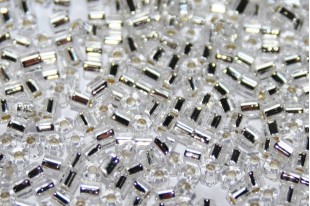 Hexagon Toho Seed Beads Silver Lined Crystal 11/0 - 10gr
