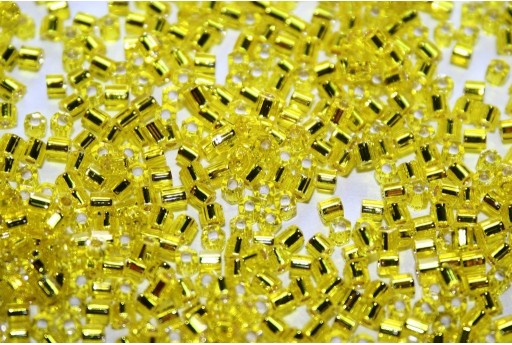Hexagon Toho Seed Beads Silver Lined Lemon 11/0 - 10gr