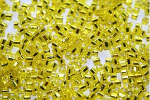 Hexagon Toho Seed Beads Silver Lined Lemon 11/0 - 10gr