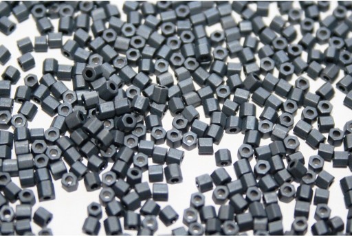 Hexagon Toho Seed Beads Matte Color Opaque Grey 11/0 - 10gr