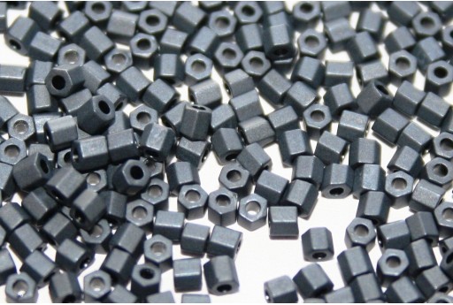 Hexagon Toho Seed Beads Matte Color Opaque Grey 11/0 - 10gr 2